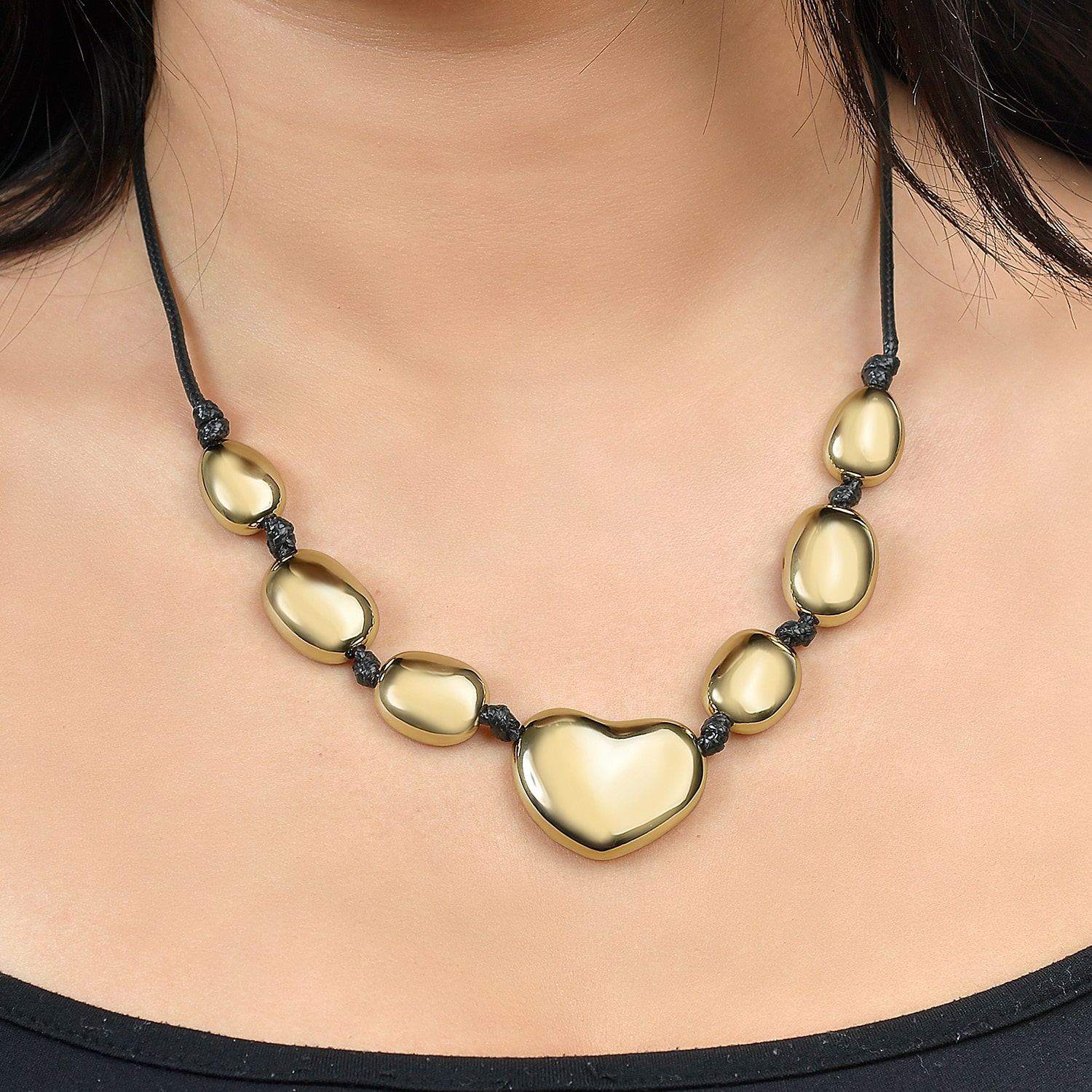 RM Rebecca Minkoff Womens Cubic Zirconia 14K Gold Over Brass Oval 16 1/2 Inch Pendant Necklace