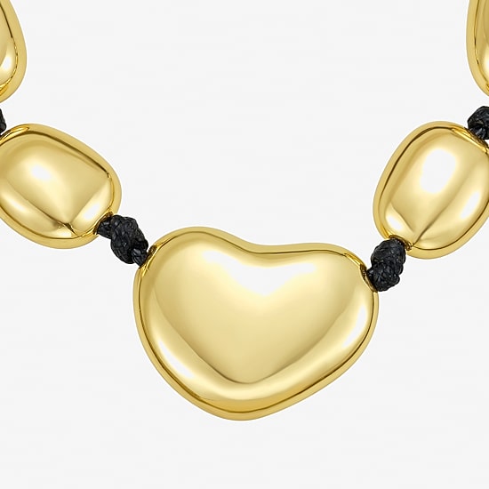 RM Rebecca Minkoff Womens Cubic Zirconia 14K Gold Over Brass Oval 16 1/2 Inch Pendant Necklace