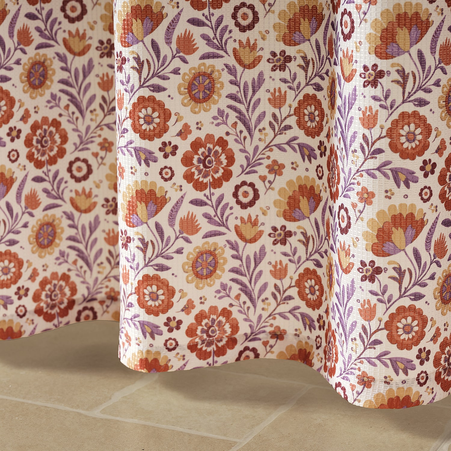 Jenny Martinez Terra Floral Shower Curtain