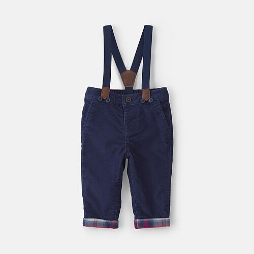 Oshkosh Baby Boys Mid Rise Straight Regular Fit Pull-on Pant In Blue
