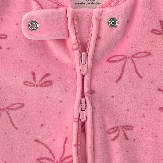 Carter's Microfleece Bow Baby Girls Bows Sleep and Play