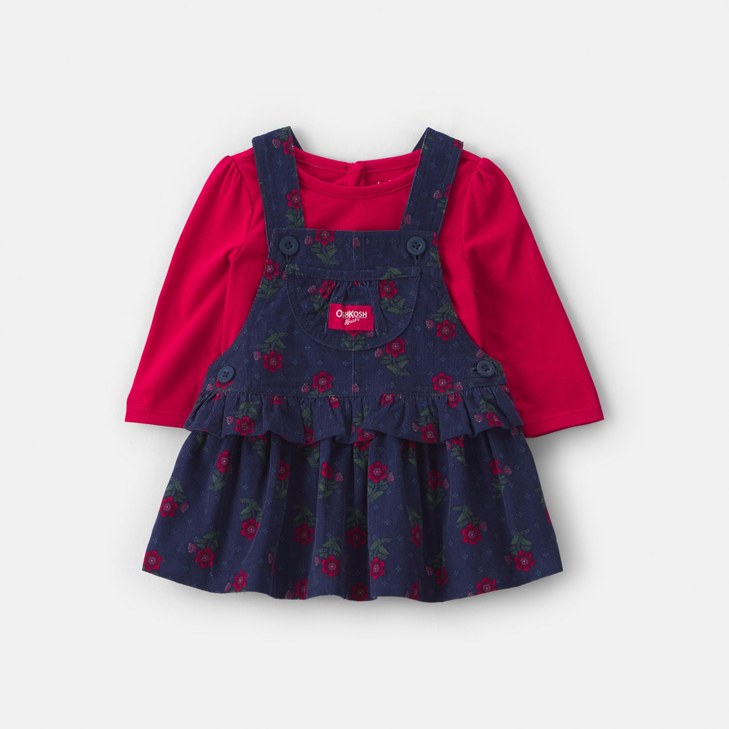 Oshkosh Baby Girls Fitted Floral 2-pc. Dress Set