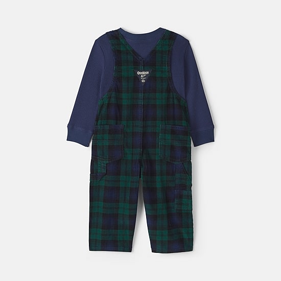 Oshkosh Baby Boys Knit 2-pc. Overall Set