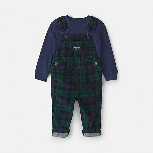 Oshkosh Baby Boys 2-pc. Overall Set In Blue