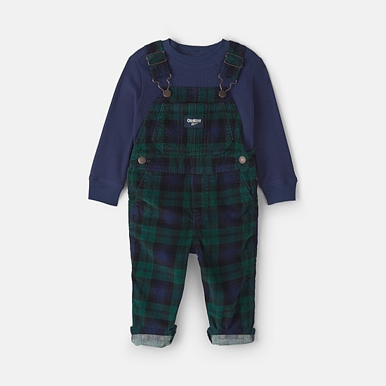 Oshkosh Baby Boys Knit 2-pc. Overall Set