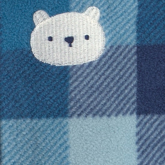 Carter's Microfleece Bear Baby Boys Plaid Sleep and Play