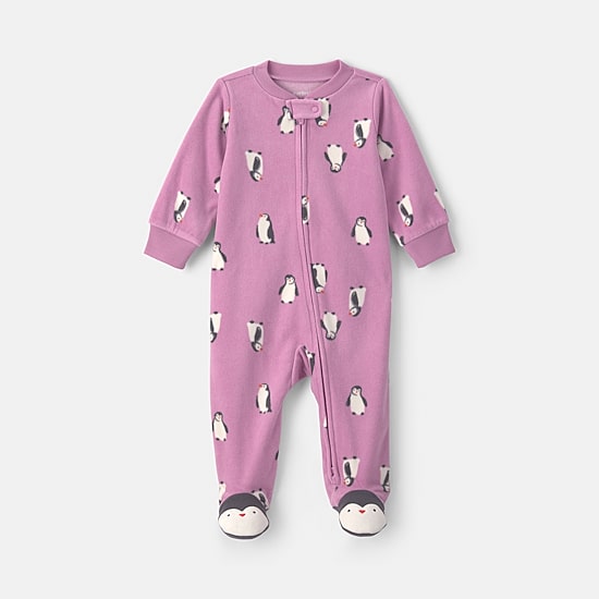 Carter's Microfleece Penguin Baby Girls Animal Sleep and Play