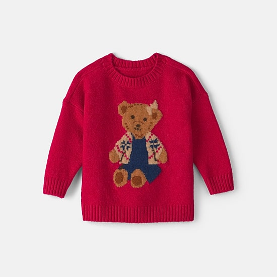 Oshkosh Baby Girls Crew Neck Long Sleeve Pullover Sweater