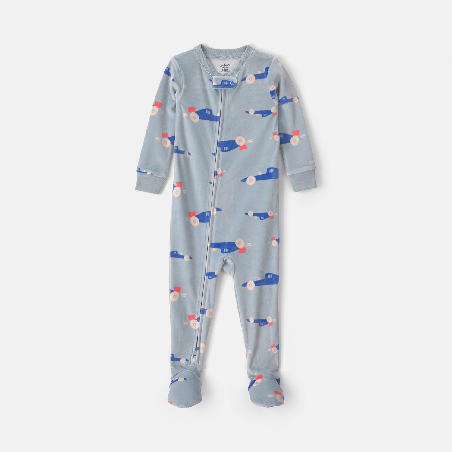 Carter's Baby Boys Footed Crew Neck Long Sleeve One Piece Pajama