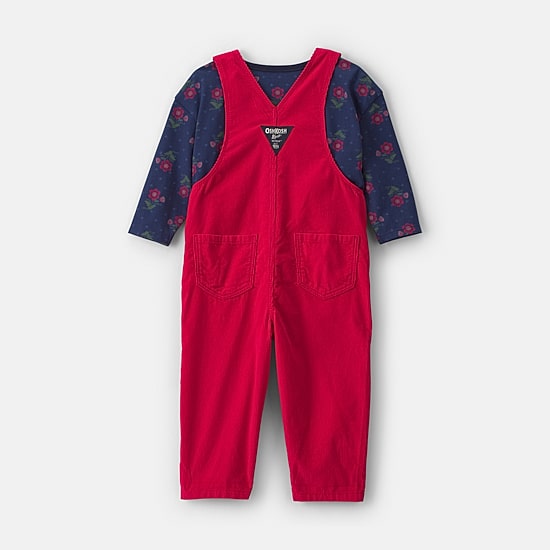 Oshkosh Baby Girls Woven Overall Set