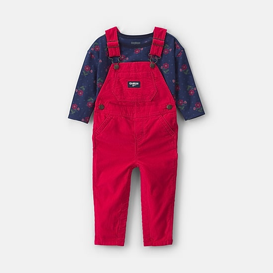Oshkosh Baby Girls Woven Overall Set