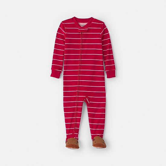 Carter's Dreamplush Baby Boys Footed Crew Neck Long Sleeve One Piece Pajama