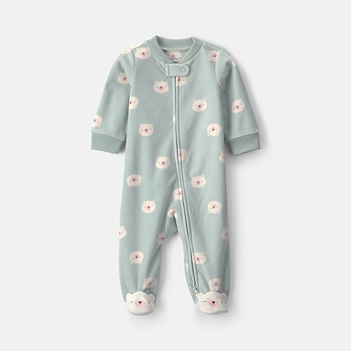 Carter's Baby Girls Animal Sleep And Play In Blue