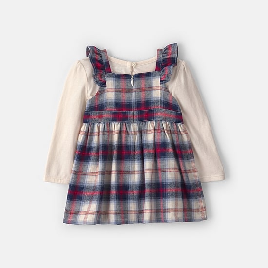 Oshkosh Baby Girls Fitted Plaid 2-pc. Dress Set