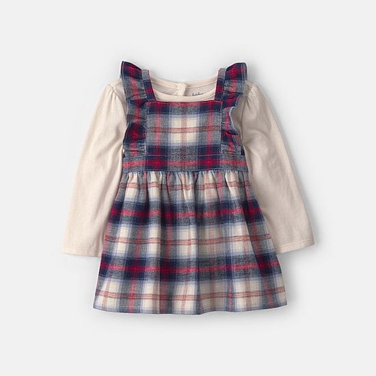 Oshkosh Baby Girls Fitted Plaid 2-pc. Dress Set