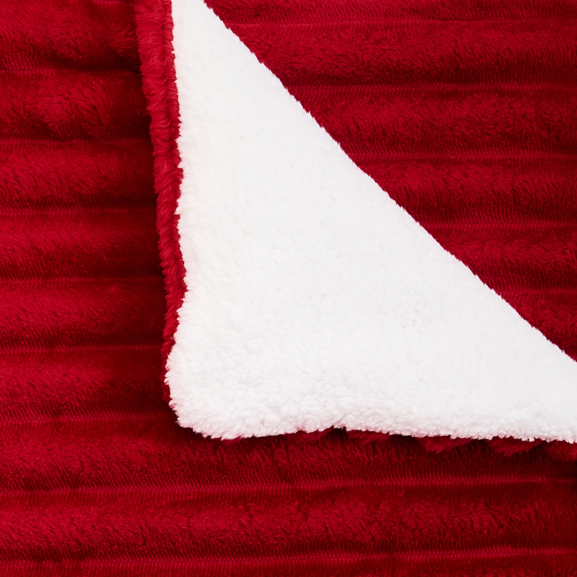North Pole Trading Co. Ribbed Faux Mink To Sherpa Reversible Comforter
