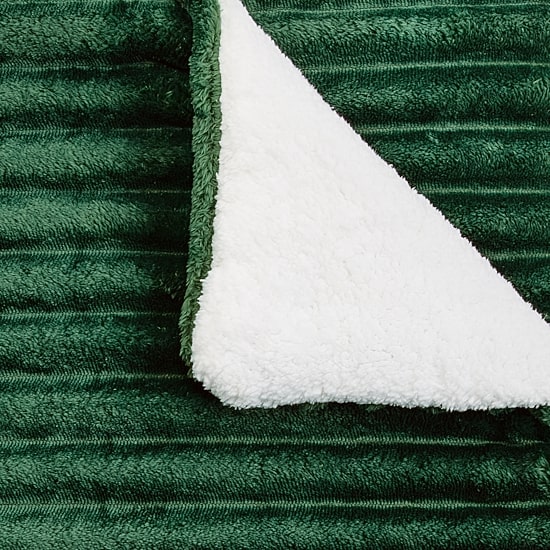 North Pole Trading Co. Ribbed Faux Mink To Faux Sherpa Reversible Comforter
