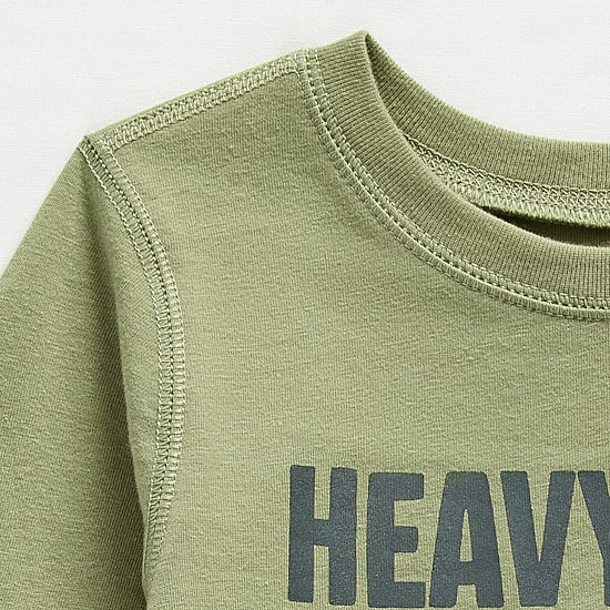 Okie Dokie Toddler Boys Sensory Friendly Crew Neck Long Sleeve Adaptive Regular Fit Graphic T-Shirt