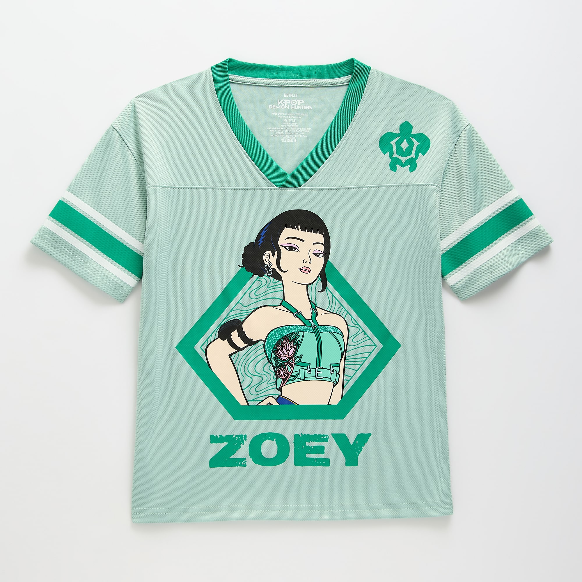 Little & Big Kid Girls V Neck KPOP Demon Hunters Short Sleeve Jersey