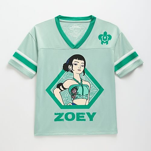 Bioworld Little & Big Kid Girls V Neck Kpop Demon Hunters Short Sleeve Jersey In Green