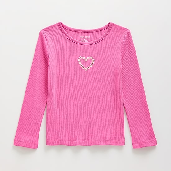 Okie Dokie Toddler & Little Girls Crew Neck Long Sleeve T-Shirt