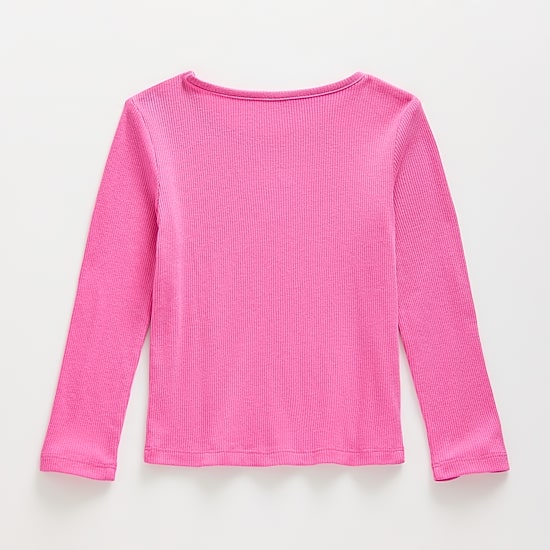 Okie Dokie Toddler & Little Girls Crew Neck Long Sleeve T-Shirt