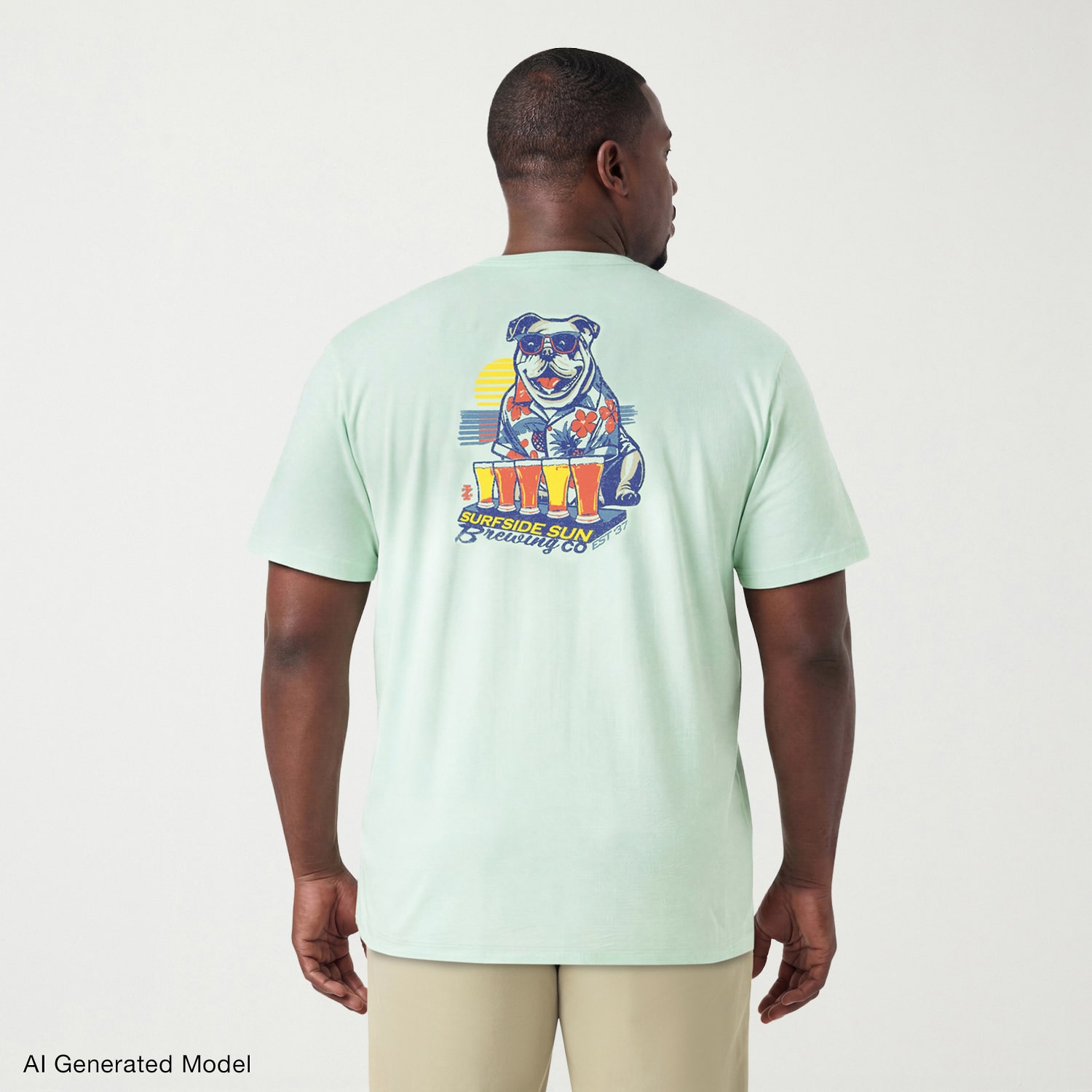 IZOD Saltwater Mens Crew Neck Short Sleeve Classic Fit Big and Tall Graphic T-Shirt