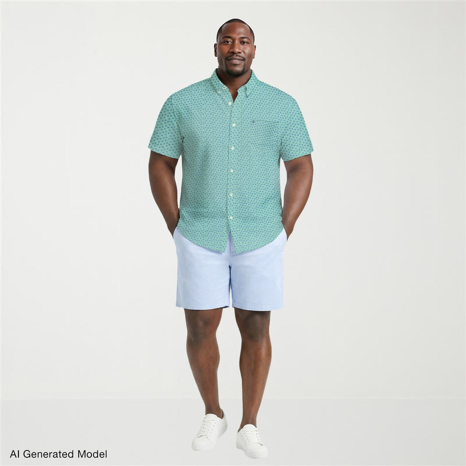 IZOD Breeze Mens Short Sleeve Classic Fit Big and Tall Button-Down Shirt