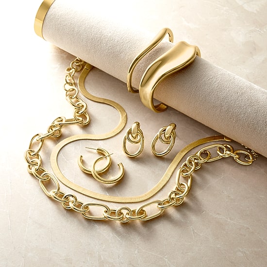 Bold Addiction Womens 14K Gold Over Brass 30mm Hoop Earrings
