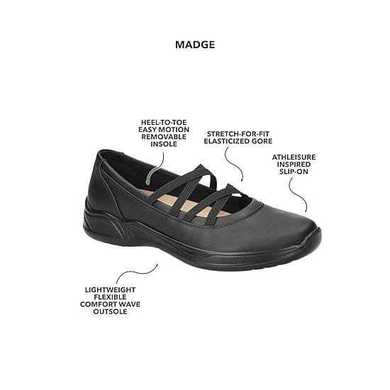 Easy Street Madge Womens Round Closed Toe Slip-On Shoe