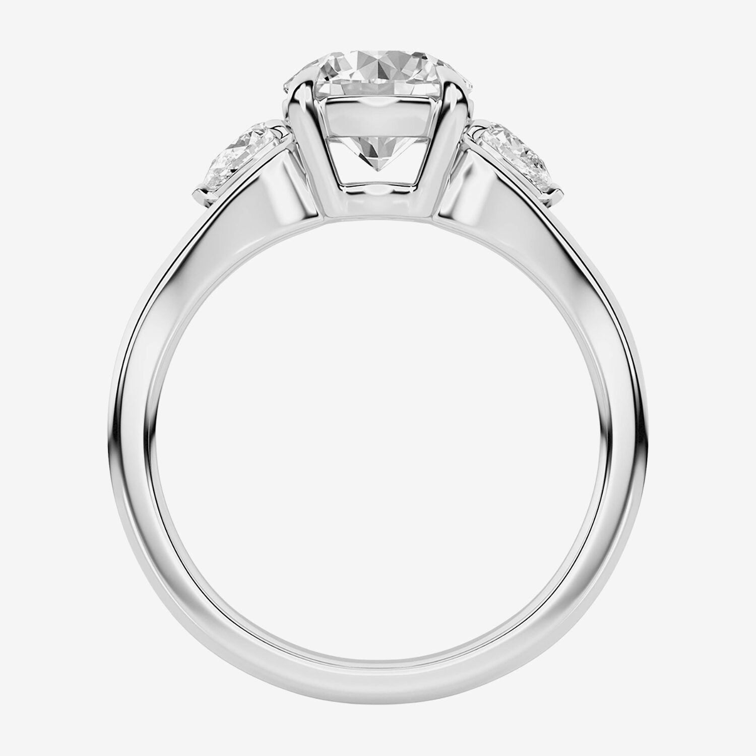 Love Lives Forever (F / Vs2) Womens 1 3/4 CT. T.W. Lab Grown White Diamond 10K Gold Round 3-Stone Engagement Ring