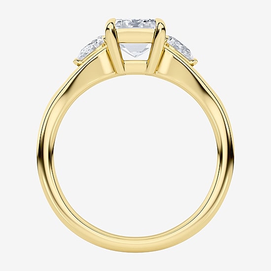 Love Lives Forever (F / Vs2) Womens 1 3/4 CT. T.W. Lab Grown White Diamond 10K Gold 3-Stone Engagement Ring