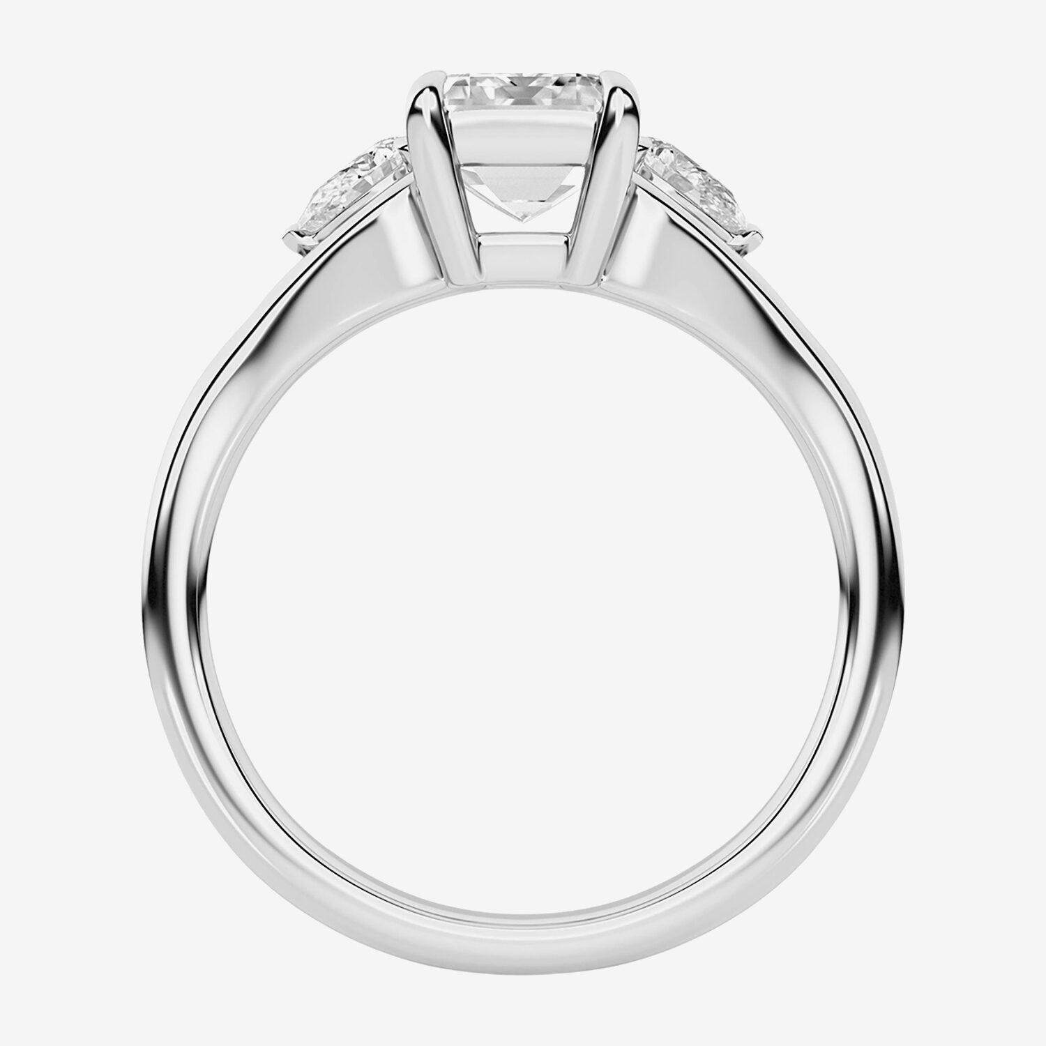 Love Lives Forever (F / Vs2) Womens 1 3/4 CT. T.W. Lab Grown White Diamond 10K Gold 3-Stone Engagement Ring