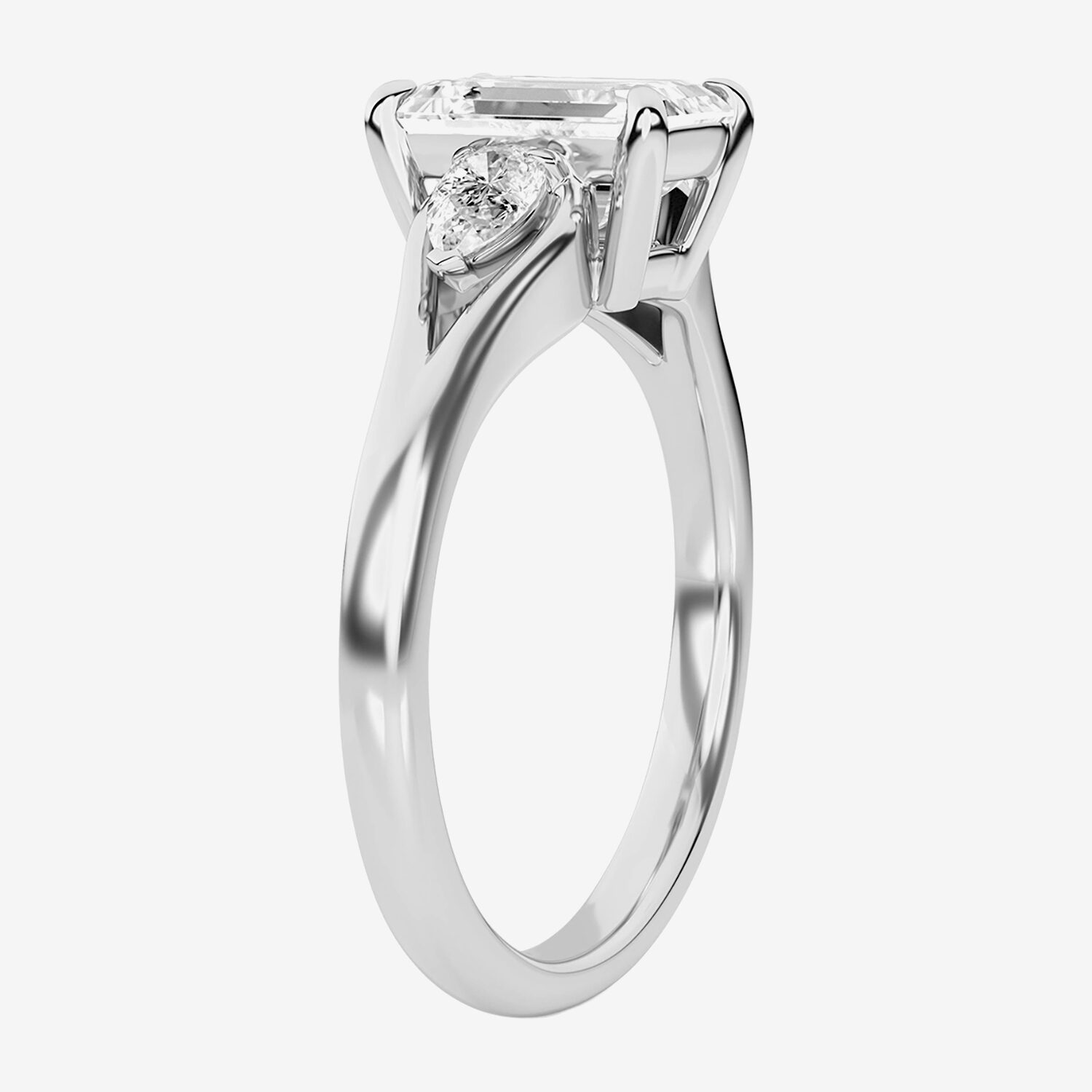 Love Lives Forever (F / Vs2) Womens 1 3/4 CT. T.W. Lab Grown White Diamond 10K Gold 3-Stone Engagement Ring