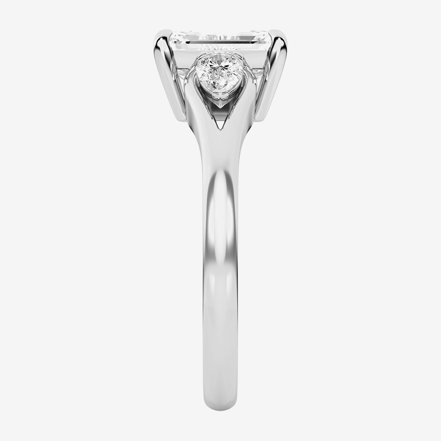 Love Lives Forever (F / Vs2) Womens 1 3/4 CT. T.W. Lab Grown White Diamond 10K Gold 3-Stone Engagement Ring