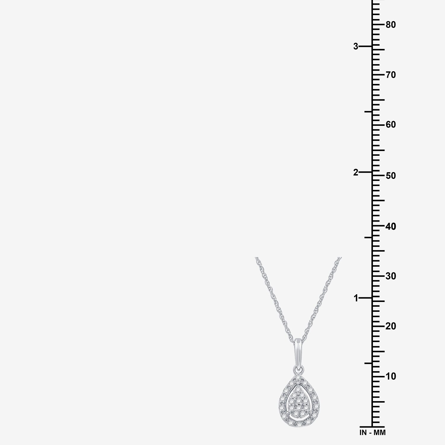(F / Si1-Si2) Womens 1/2 CT. T.W. Lab Grown White Diamond Sterling Silver Pear 2-pc. Jewelry Set