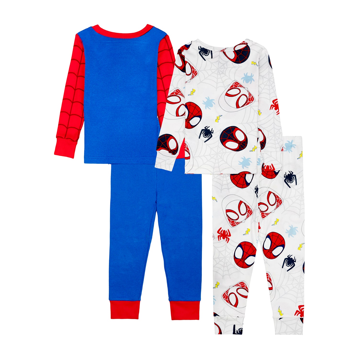 Disney Collection Toddler Boys Marvel Spiderman Long Sleeve 4-pc. Pajama Set