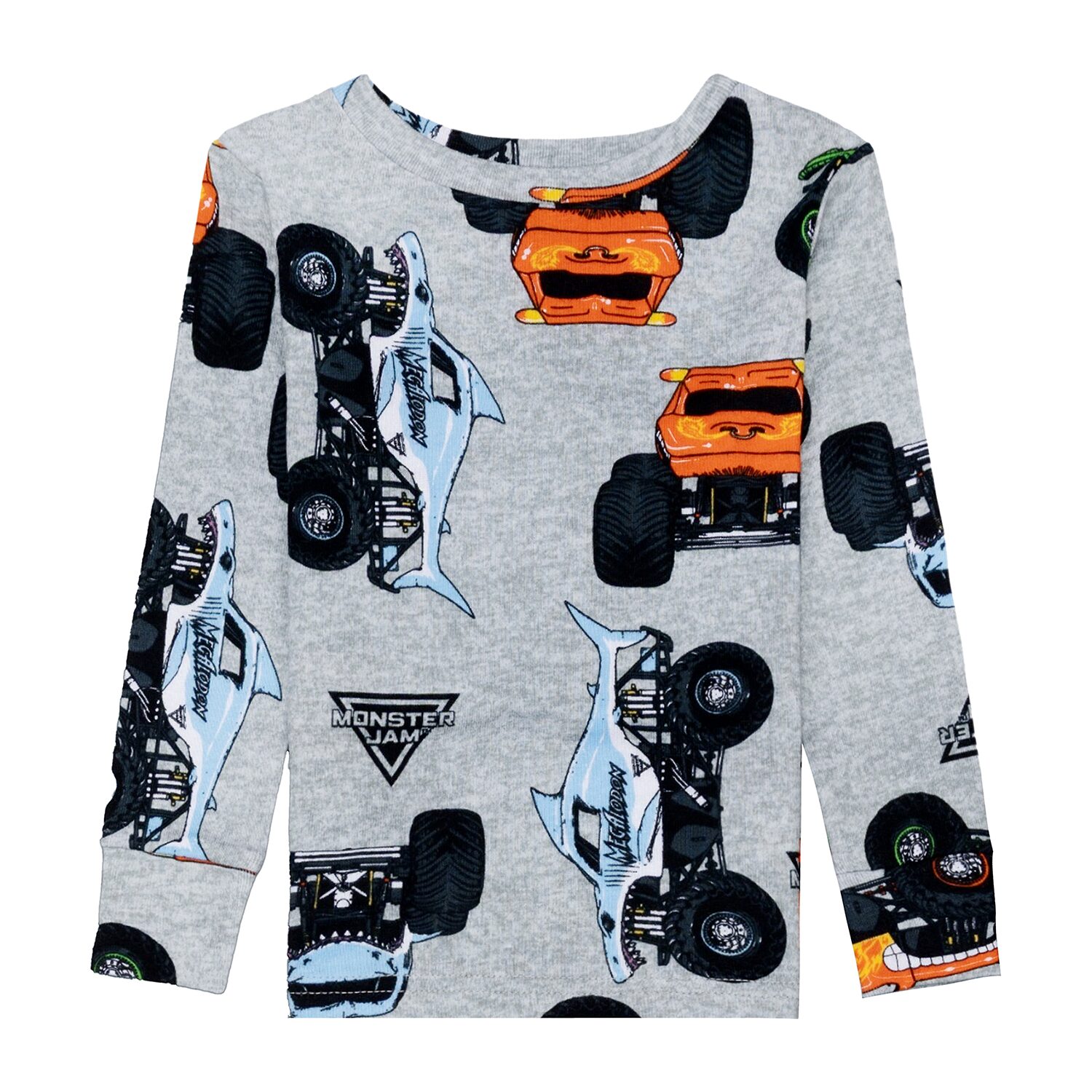 Toddler Boys Monster Jam Crew Neck Long Sleeve 4-pc. Pajama Set