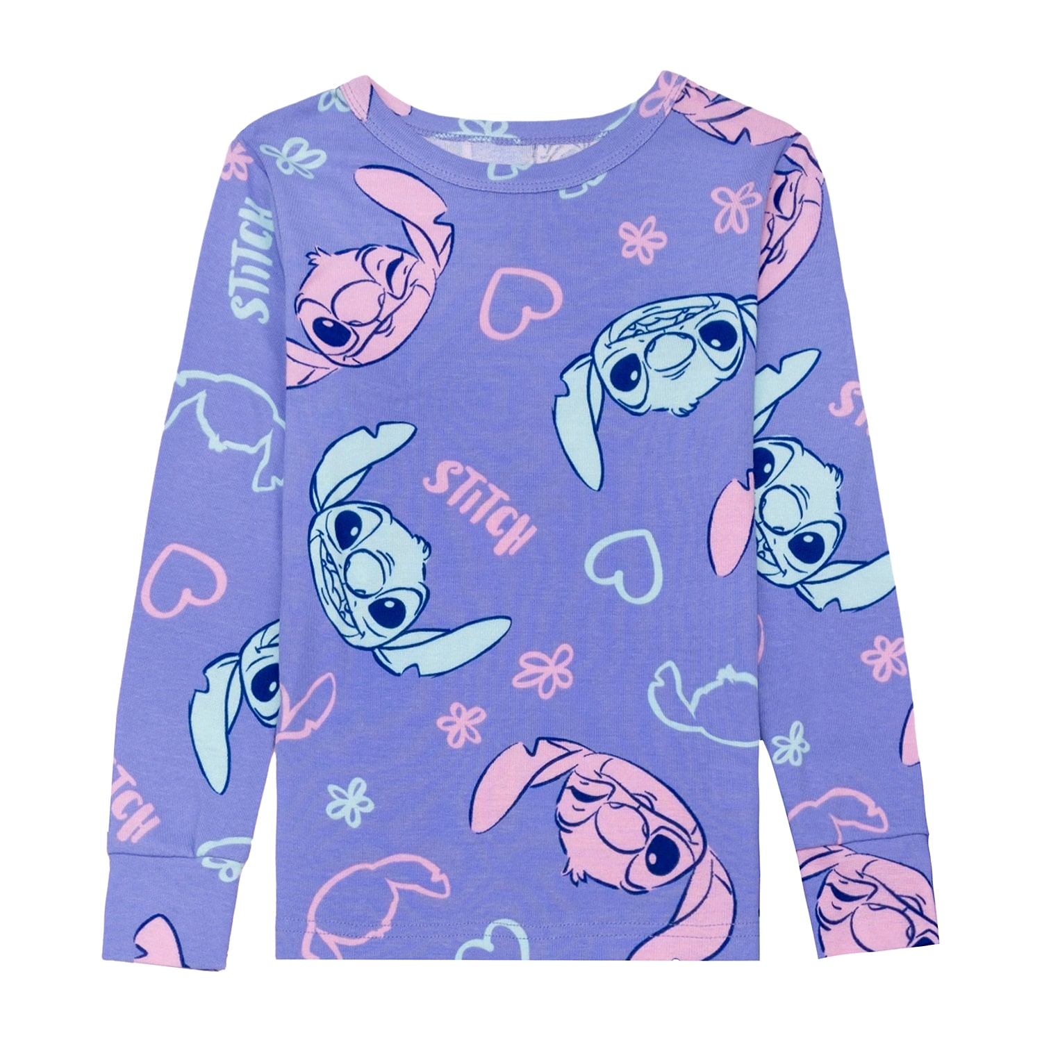 Disney Collection Little & Big Kid Girls Lilo Stitch Long Sleeve 4-pc. Pajama Set