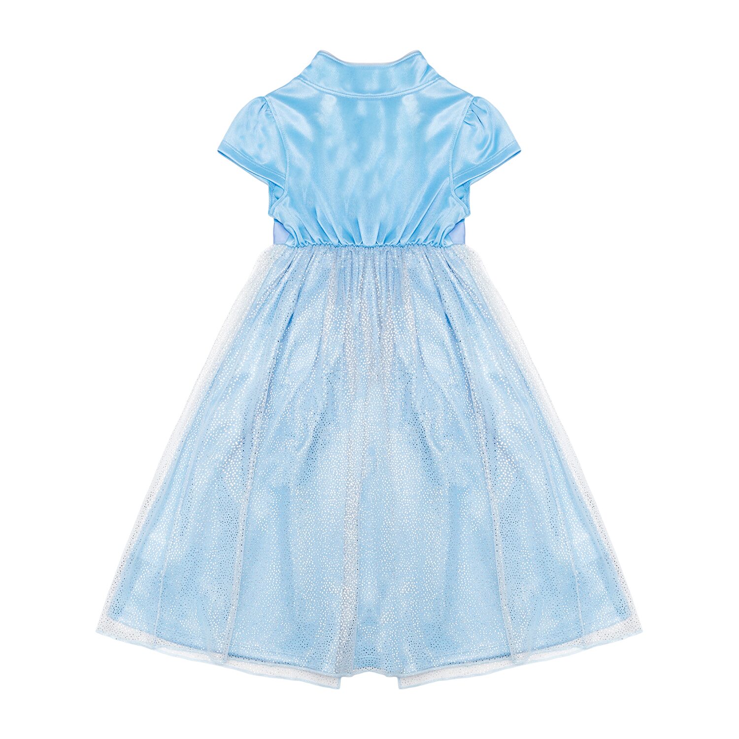 Disney Collection Toddler Girls Frozen Satin Square Neck Short Sleeve Nightgown
