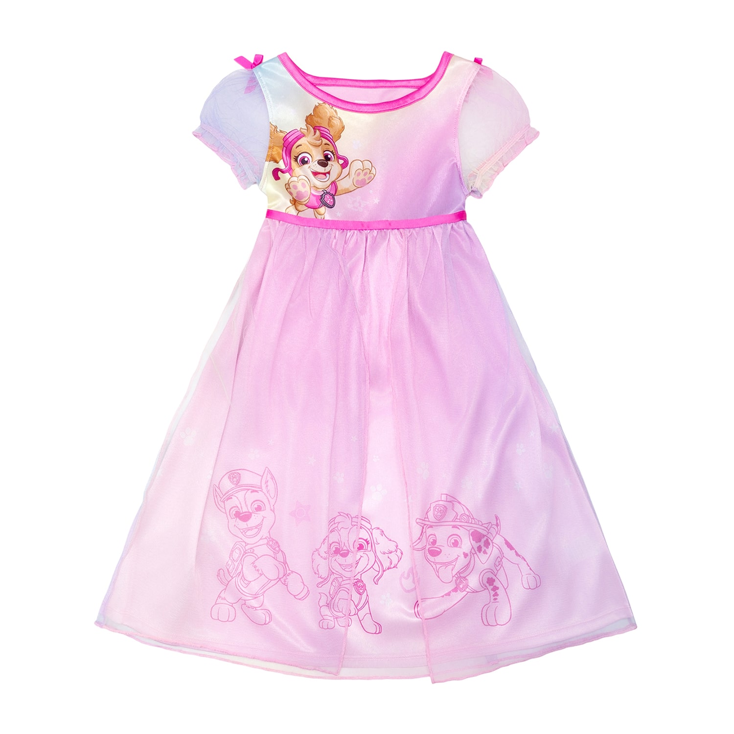 Fall26 Toddler Girls Long Sleeve Scoop Neck Paw Patrol Nightgown