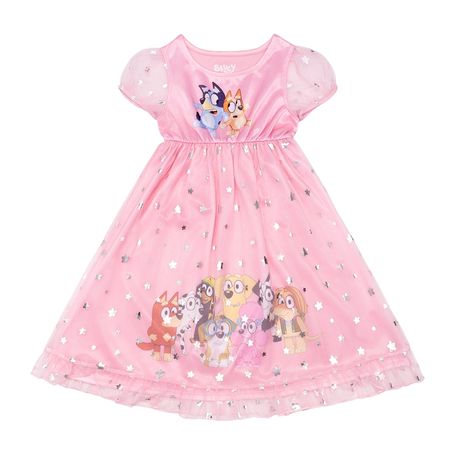 Fall26 Toddler Girls Long Sleeve Crew Neck Bluey Nightgown
