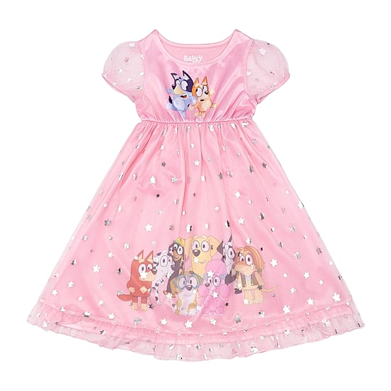 Toddler Girls Short Sleeve Crew Neck Bluey Nightgown