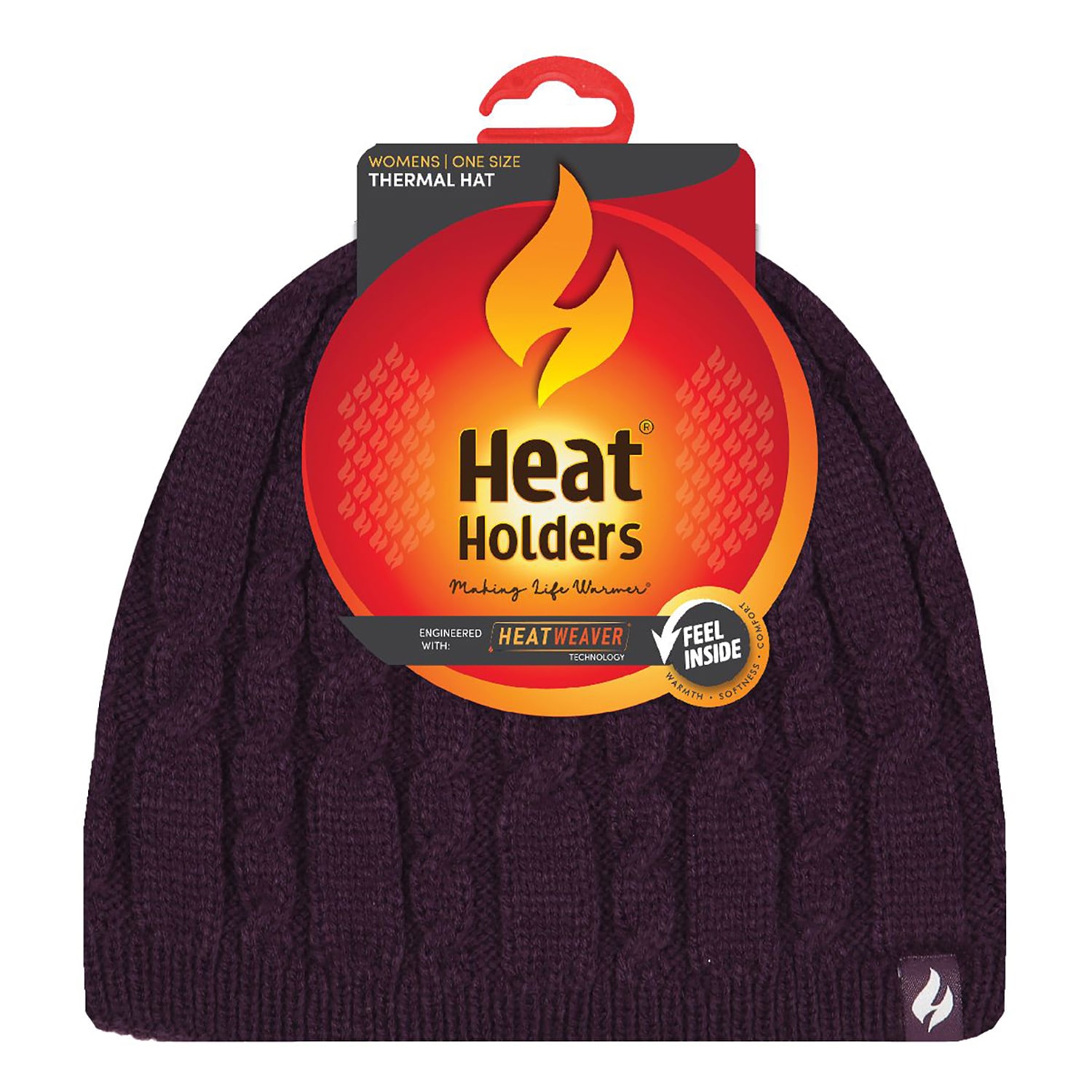 Heat Holders  Alesund Solid Cable Knit Womens Moisture Wicking Beanie