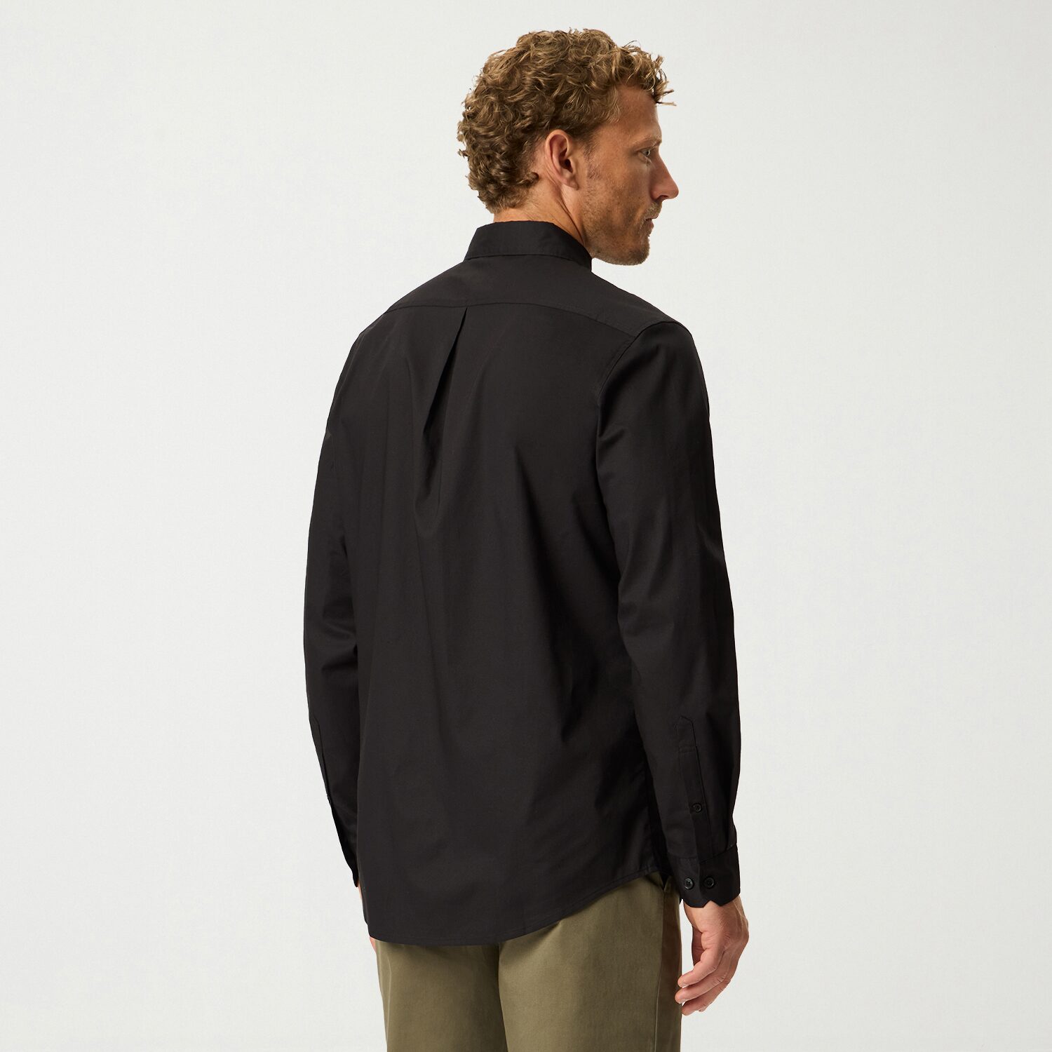 Dockers Stain Defender Mens Long Sleeve Regular Fit Button-Down Shirt