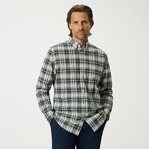 Dockers Mens Long Sleeve Regular Fit Button-down Shirt In Blue