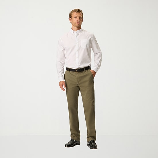 Dockers Stain Defender Mens Long Sleeve Regular Fit Button-Down Shirt