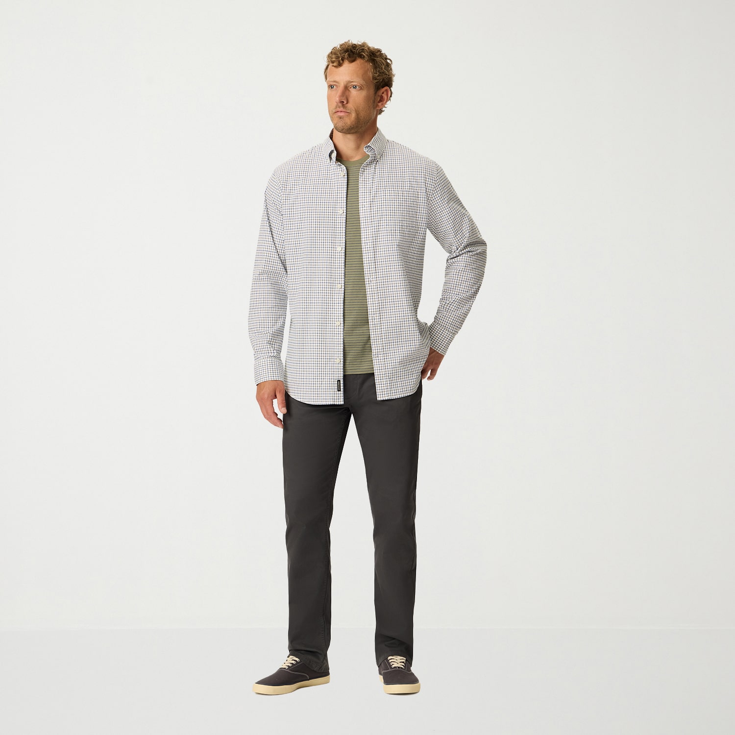 Dockers Mens Long Sleeve Regular Fit Button-Down Shirt