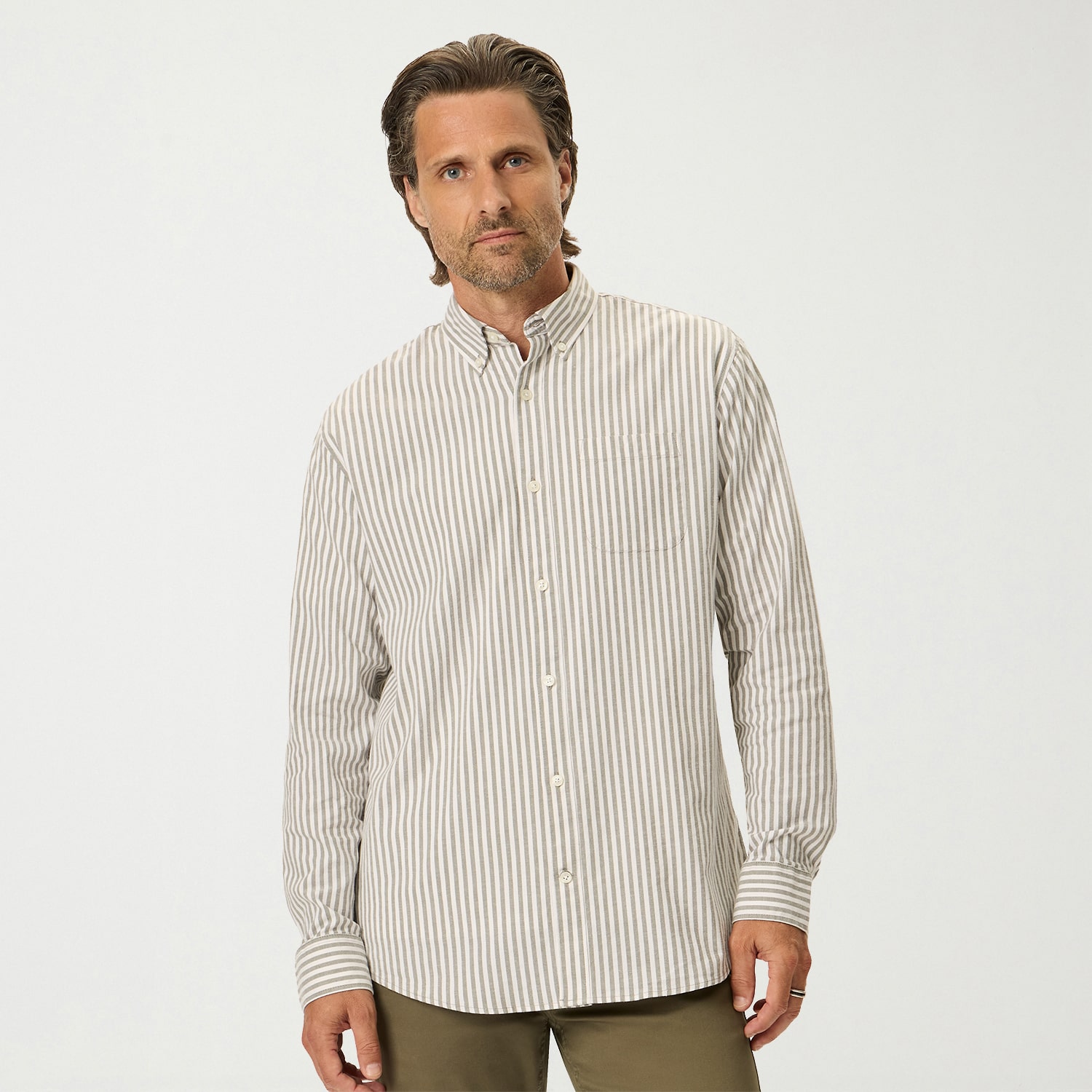 Dockers Mens Long Sleeve Regular Fit Button-Down Shirt