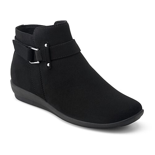 Easy Spirit Womens Abril3 Wedge Heel Booties In Black